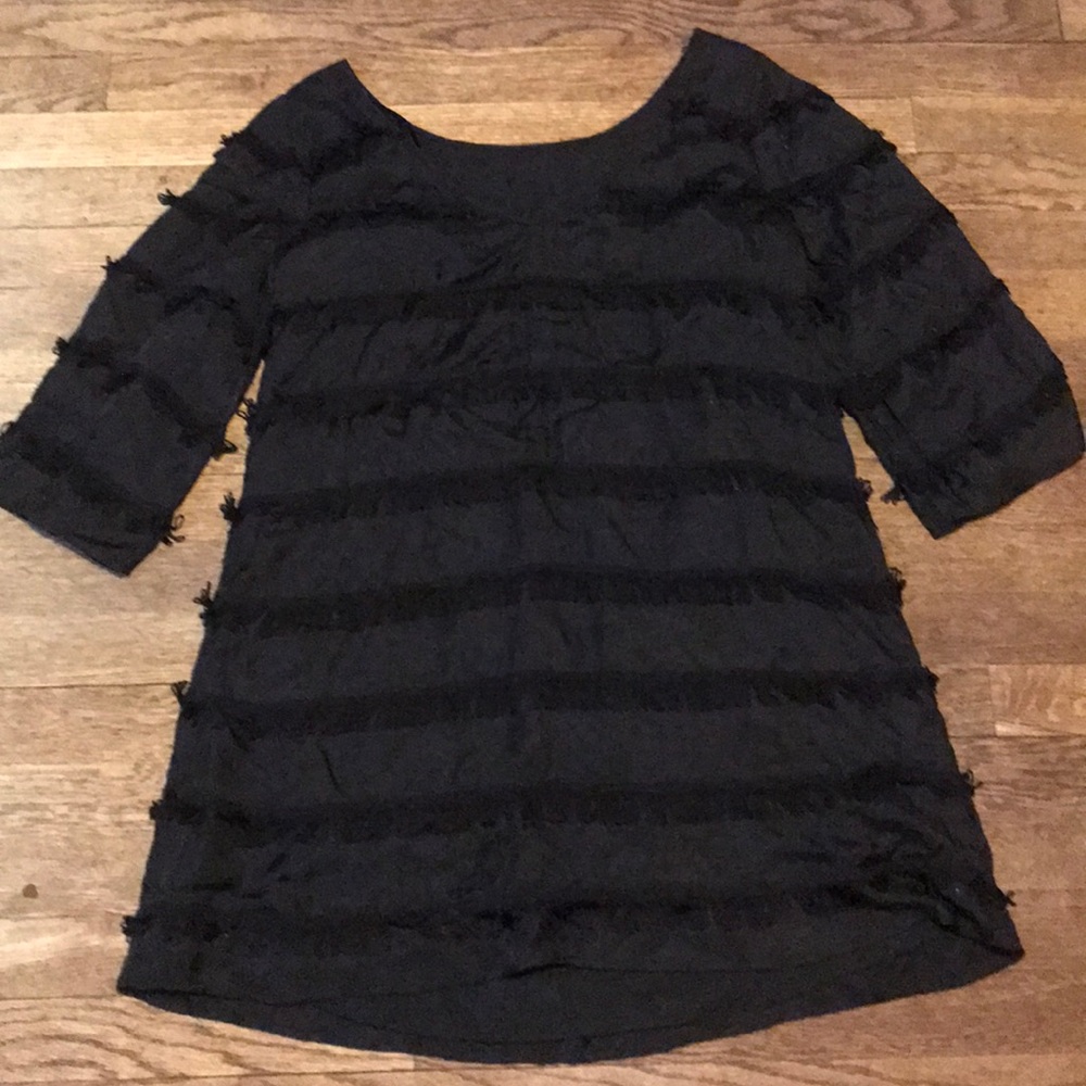 Ark & Co Black Fringe Dress - Picture 3 of 4